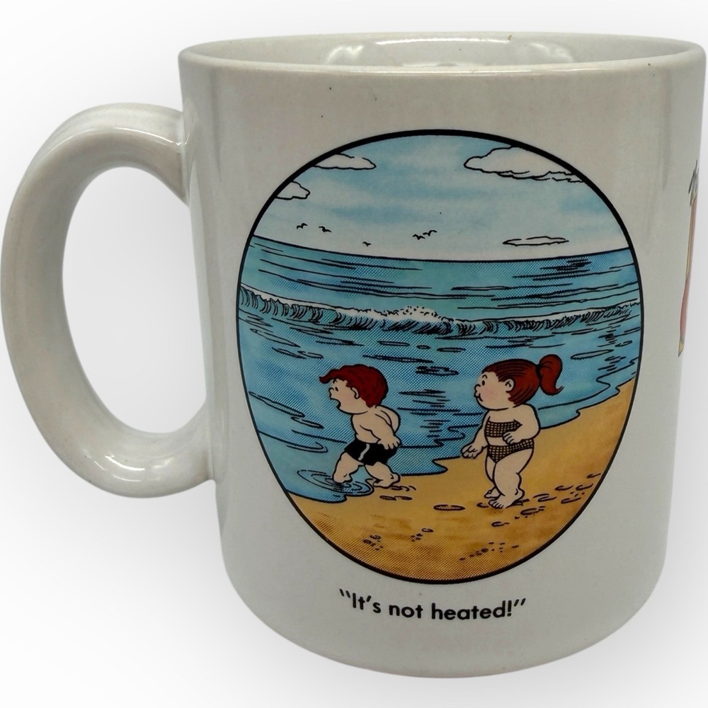 Vtg 1983 Family Circus‎ 12oz Mug Beach Dolly PJ Clay In Mind Bil Keane